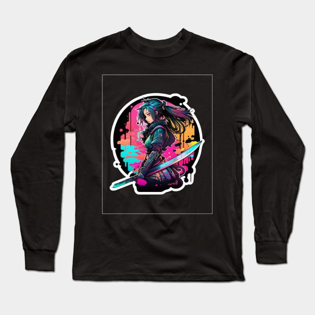 She just hits harder Long Sleeve T-Shirt by Crude or Refined